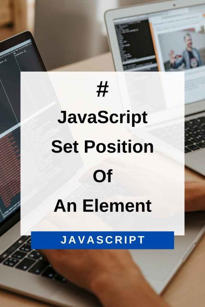 set position of an element in JavaScript