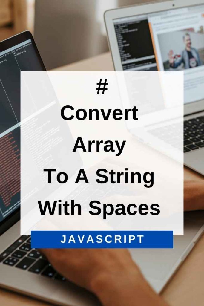 convert array to a string with spaces in javascript