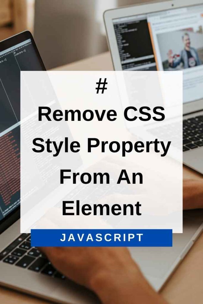 remove css style property from an element in javascript